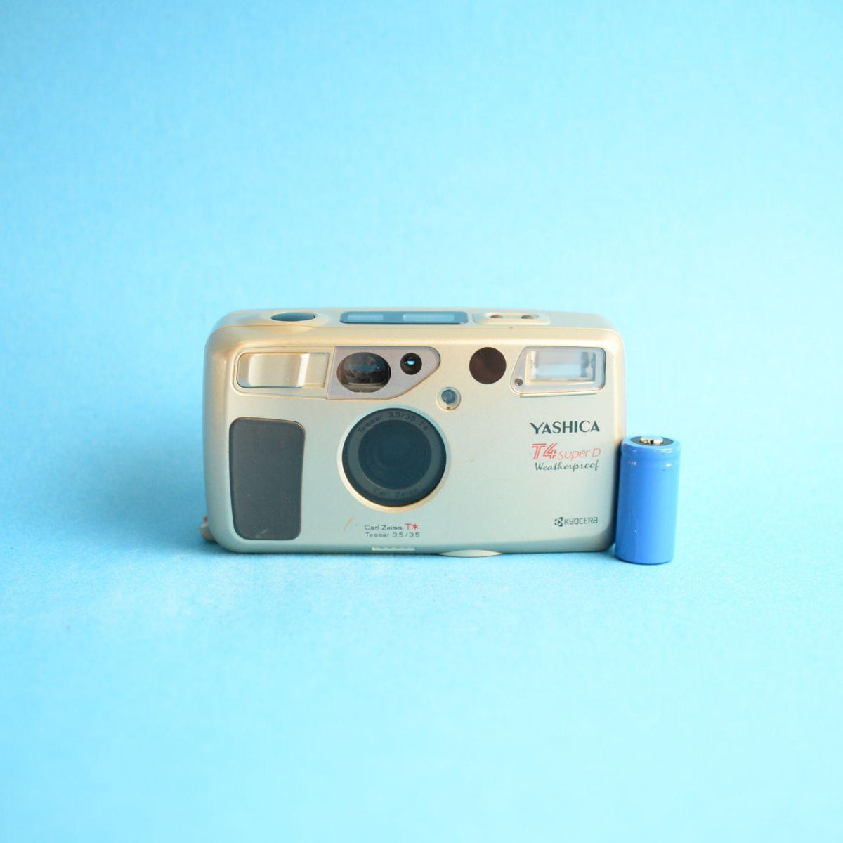 Yashica T4 Super D Film Camera | 35mm Point & Shoot | Tested & Working | Gold