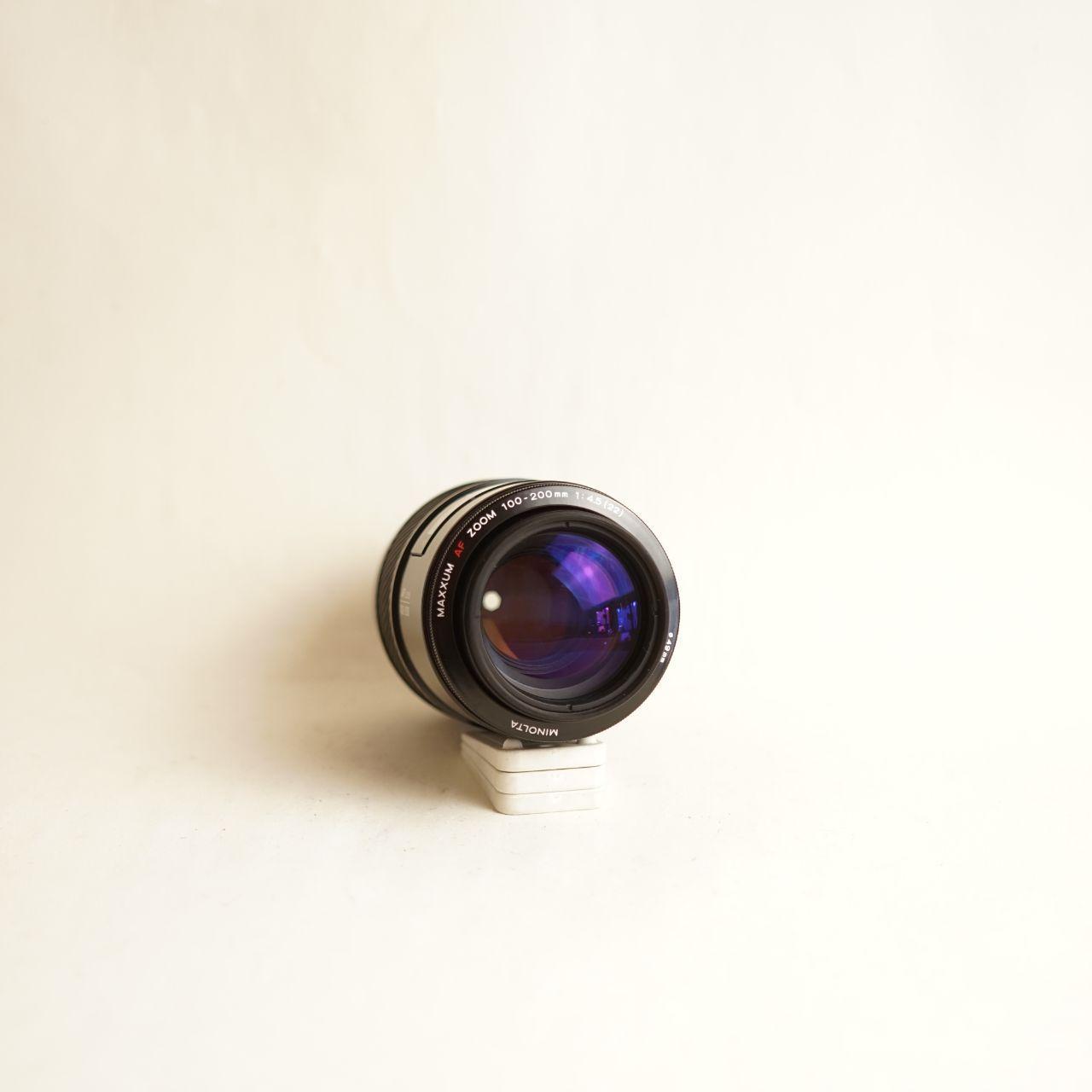 Minolta Maxxum 100-200mm Zoom Lens | Minolta A mount  | 35mm SLR Lens | Tested & Working | Black