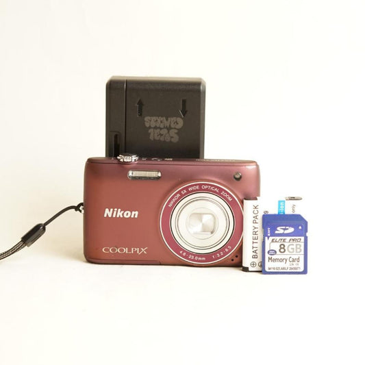 Nikon Coolpix S4100 Digital Camera | 14MP | Tested & Working | Maroon