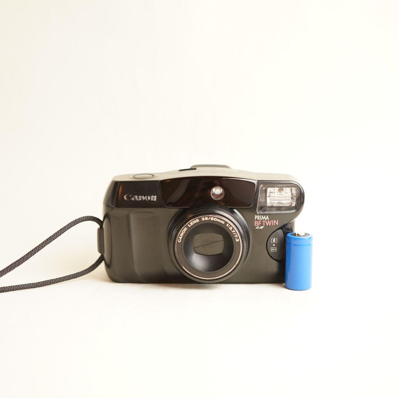 Canon Prima BF Twin Film Camera | 35mm Point & Shoot | Tested & Working | Black