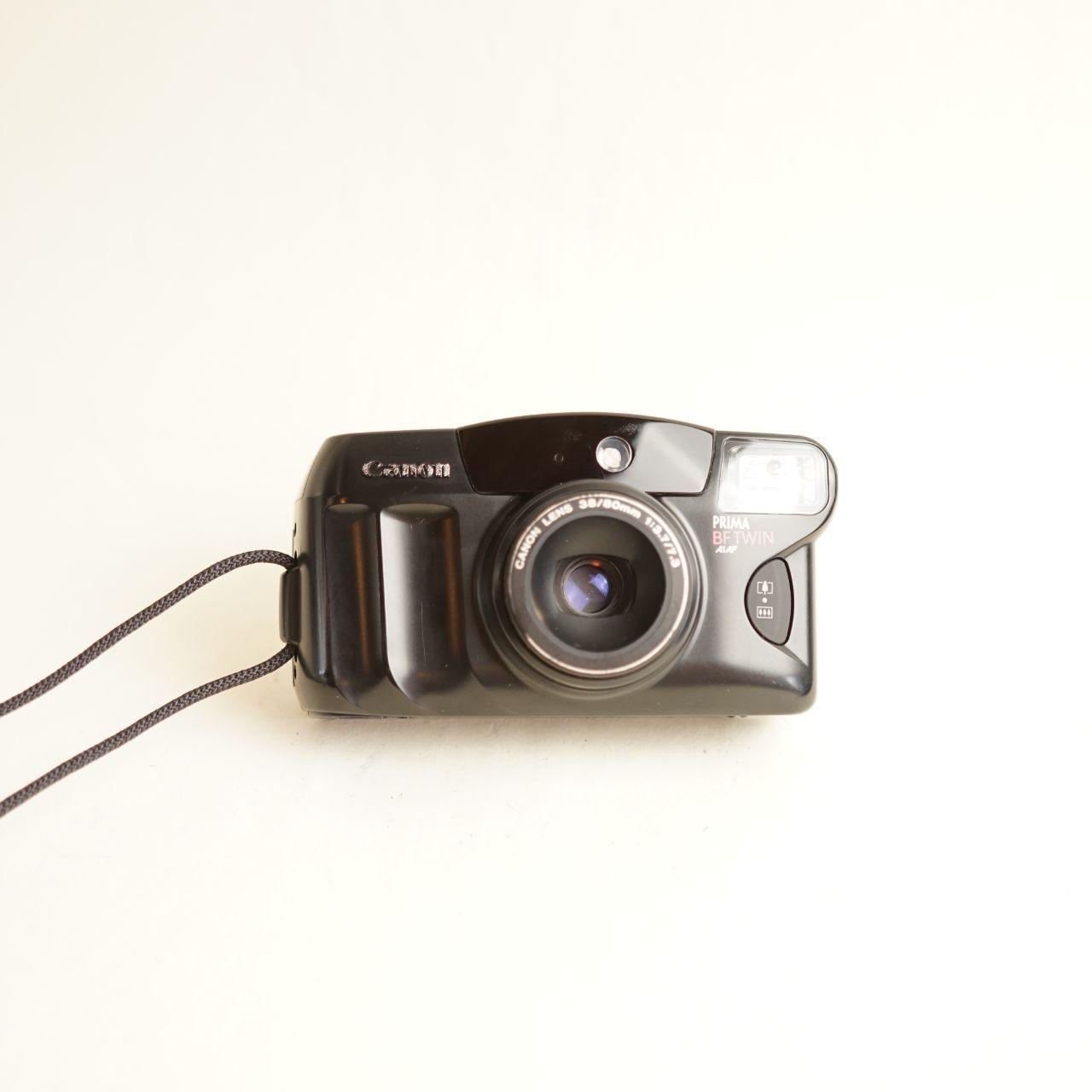 Canon Prima BF Twin Film Camera | 35mm Point & Shoot | Tested & Working | Black