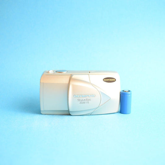 Olympus Stylus Epic Zoom 115 Film Camera | 35mm Point & Shoot | Tested & Working | Gold