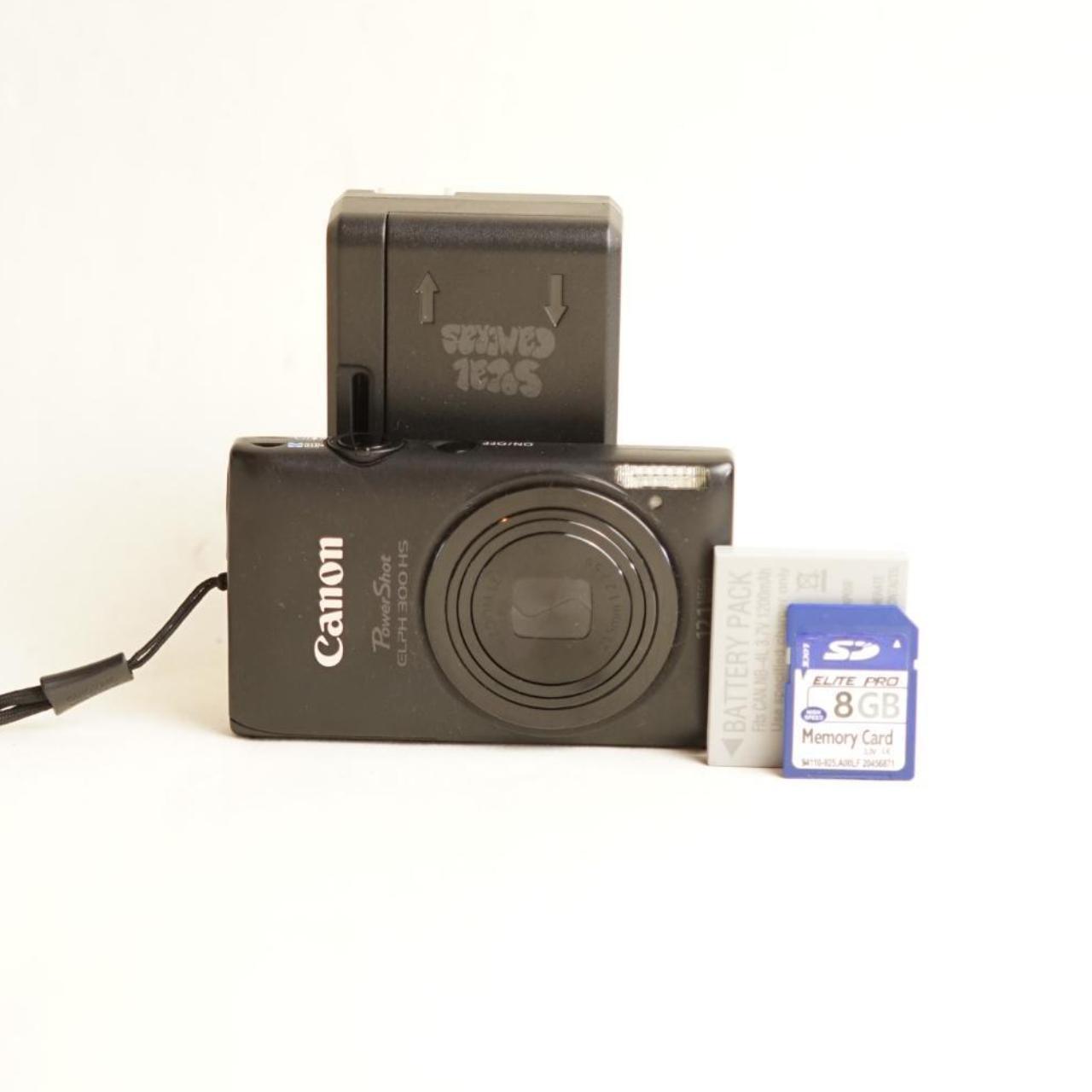 Canon PowerShot ELPH 300 HS Digital Camera | 12.1MP | Tested & Working | Black