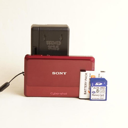 Sony Cyber-shot DSC-TX7 Digital Camera | 10.2MP | Tested & Working | Red