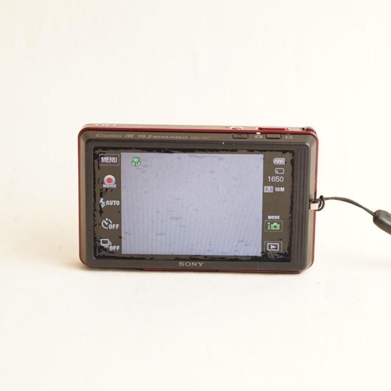 Sony Cyber-shot DSC-TX7 Digital Camera | 10.2MP | Tested & Working | Red