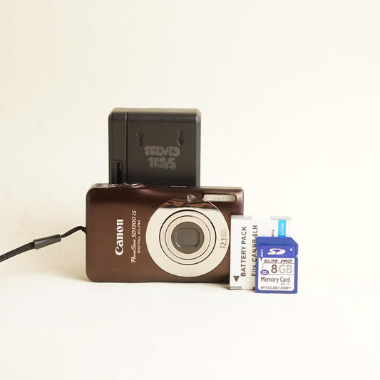 Canon PowerShot SD1300 IS Digital Camera | 12.1MP | Tested & Working | Brown