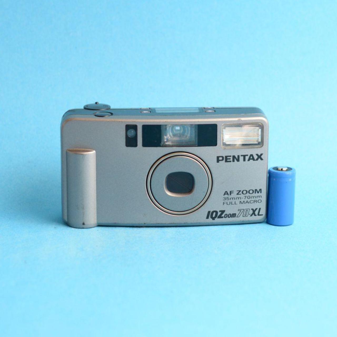 Pentax IQZoom 70 XL Film Camera | 35mm Point & Shoot | Tested & Working | Silver