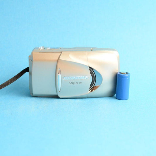 Olympus Stylus 120 Film Camera | 35mm Point & Shoot | Tested & Working | Gold