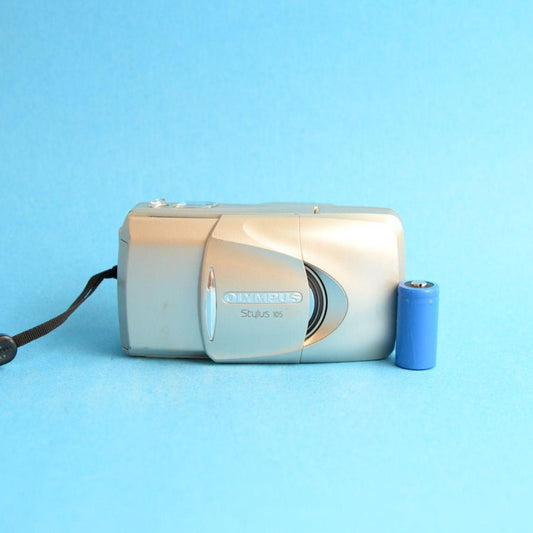 Olympus Stylus 105 Film Camera | 35mm Point & Shoot | Tested & Working | Gold