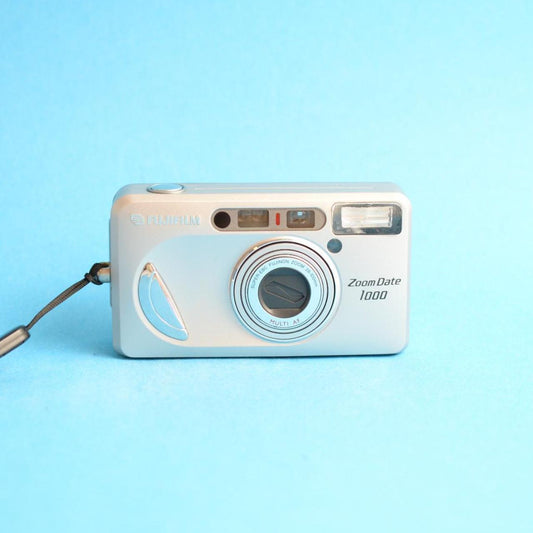 Fujifilm Zoom Date 1000 Film Camera | 35mm Point & Shoot | Tested & Working | Silver