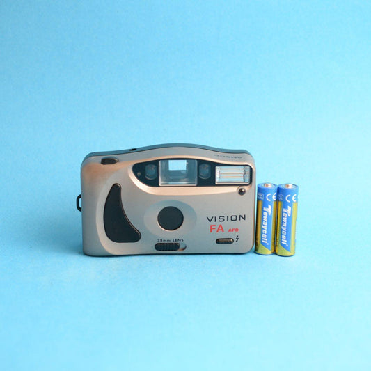 Ansco Vision FA AFD Film Camera | 35mm Point & Shoot | Tested & Working | Silver