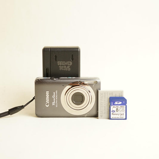 Canon PowerShot ELPH 100 HS Digital Camera | 12.1MP | Tested & Working | Grey