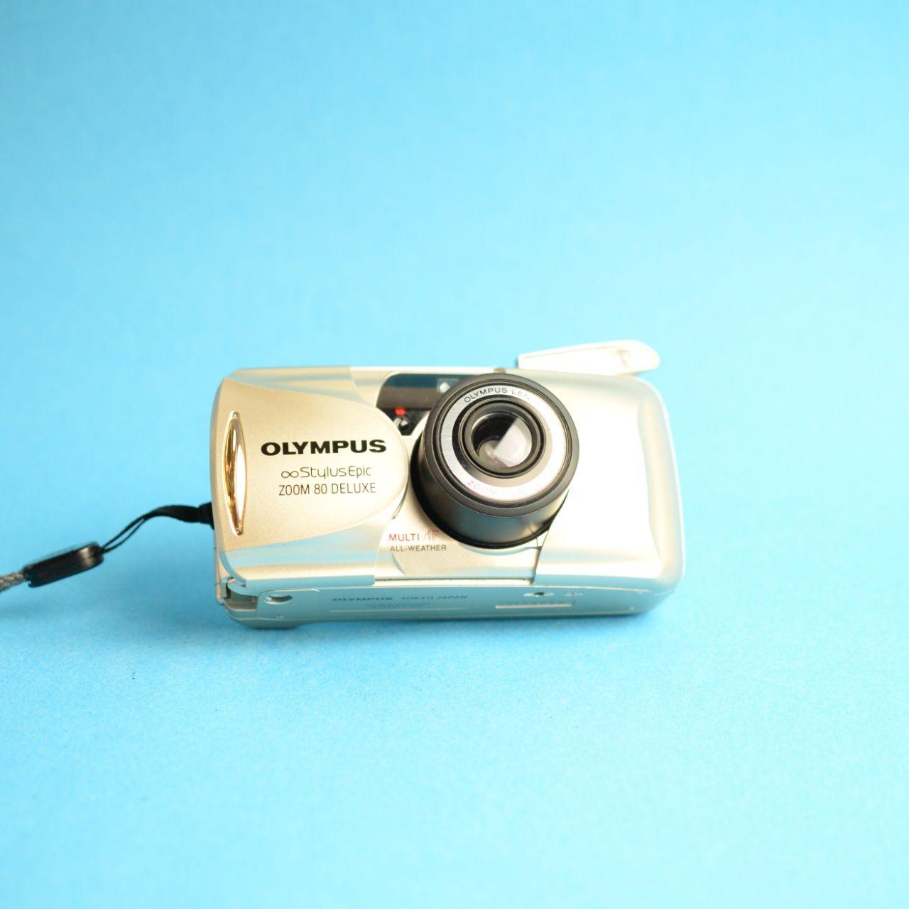 Olympus Stylus Epic Zoom 80 Deluxe Film Camera | 35mm Point & Shoot | Tested & Working | Gold