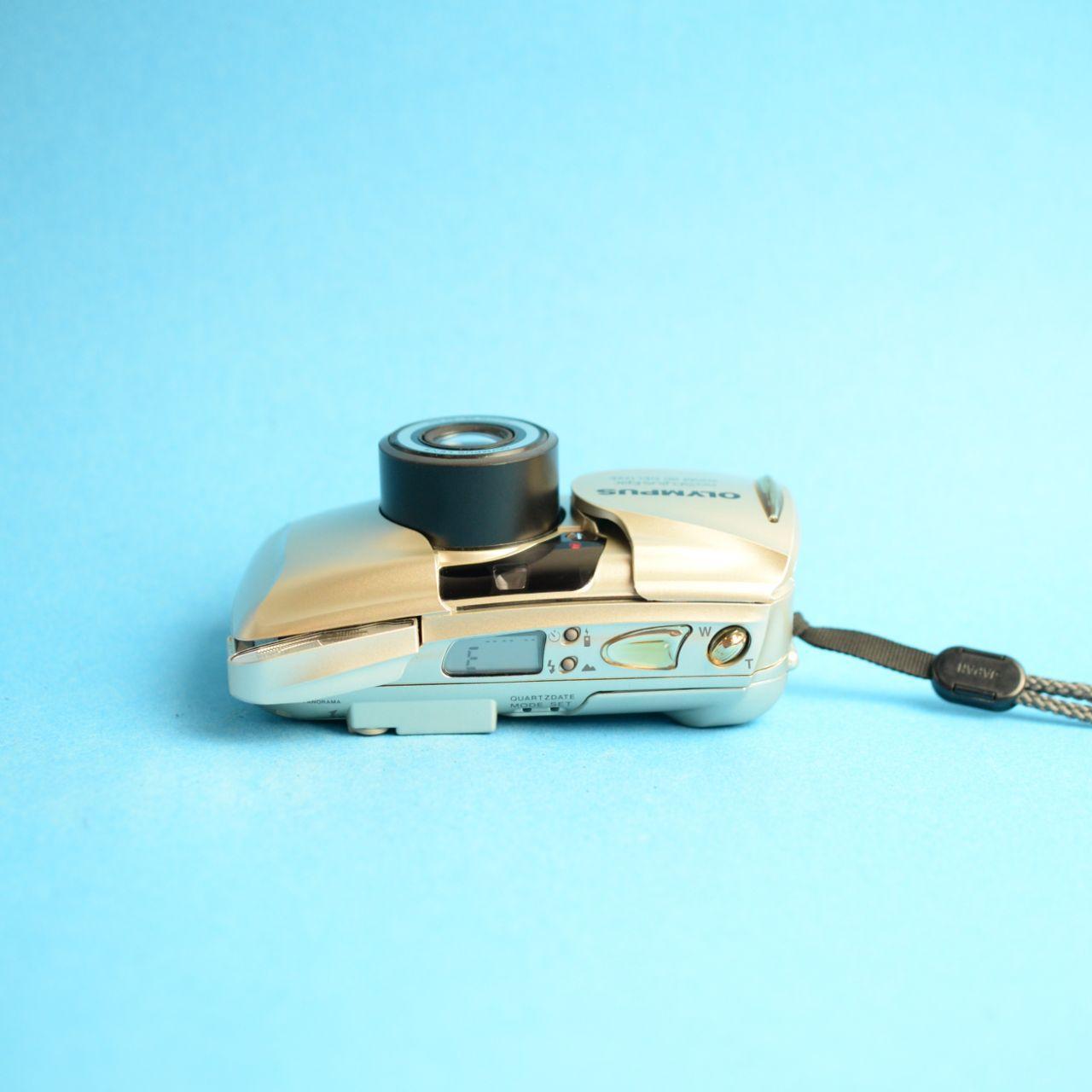 Olympus Stylus Epic Zoom 80 Deluxe Film Camera | 35mm Point & Shoot | Tested & Working | Gold