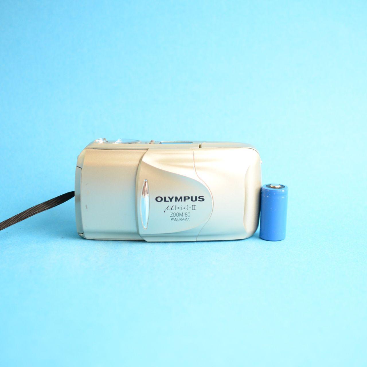 Olympus Mju II Zoom 80 (stylus 80 zoom) Film Camera | 35mm Point & Shoot | Tested & Working | Silver
