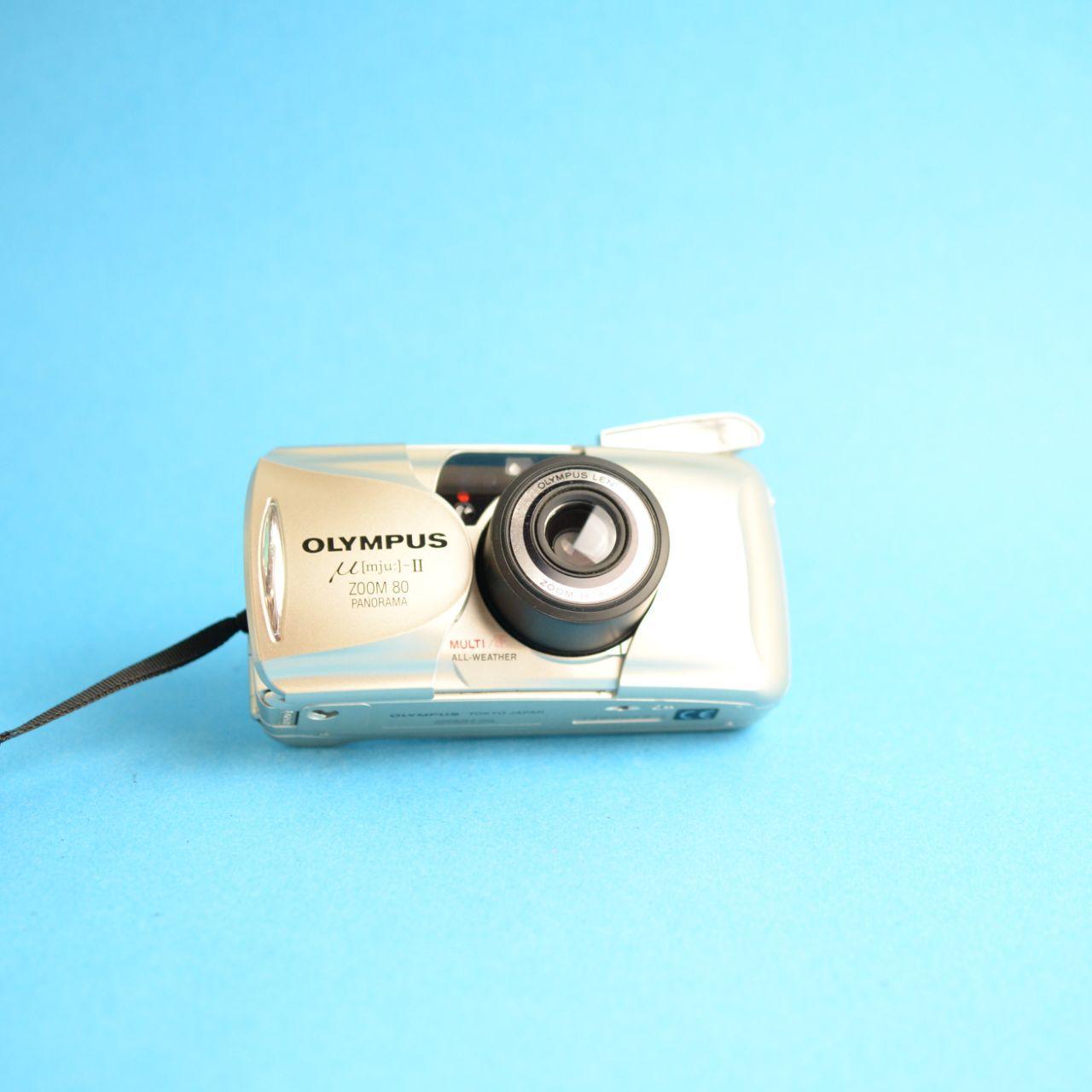 Olympus Mju II Zoom 80 (stylus 80 zoom) Film Camera | 35mm Point & Shoot | Tested & Working | Silver