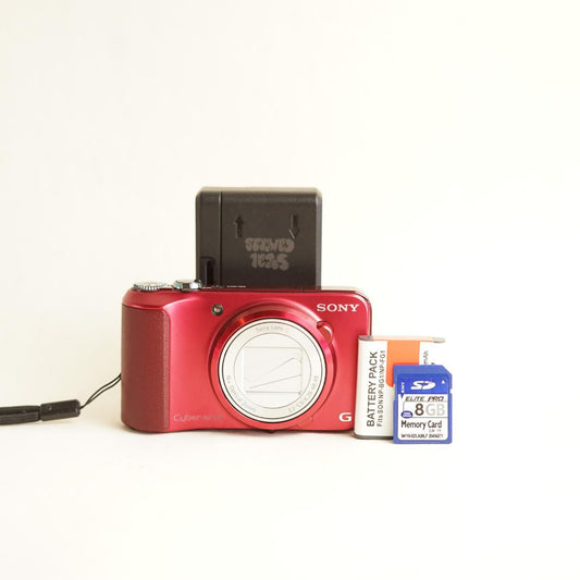 Sony Cyber-shot DSC-H90 Digital Camera | 16.1MP | Tested & Working | Red