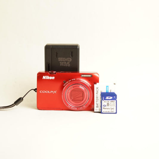 Nikon Coolpix S6300 Digital Camera | 16.0MP | Tested & Working | Red