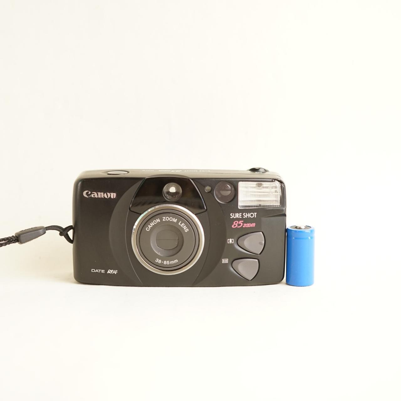Canon Sure Shot 85 Zoom Film Camera | 35mm Point & Shoot | Tested & Working | Black