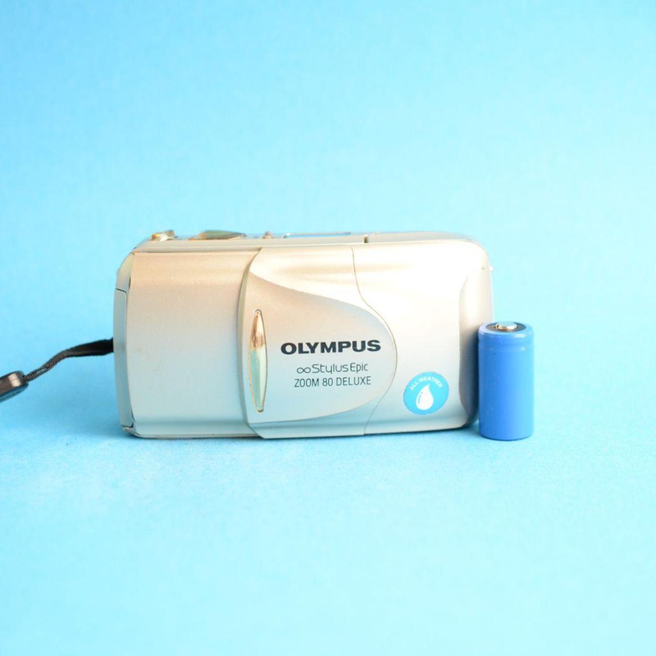 Olympus Infinity Stylus Epic Zoom 80 Deluxe Film Camera | 35mm Point & Shoot | Tested & Working | Gold