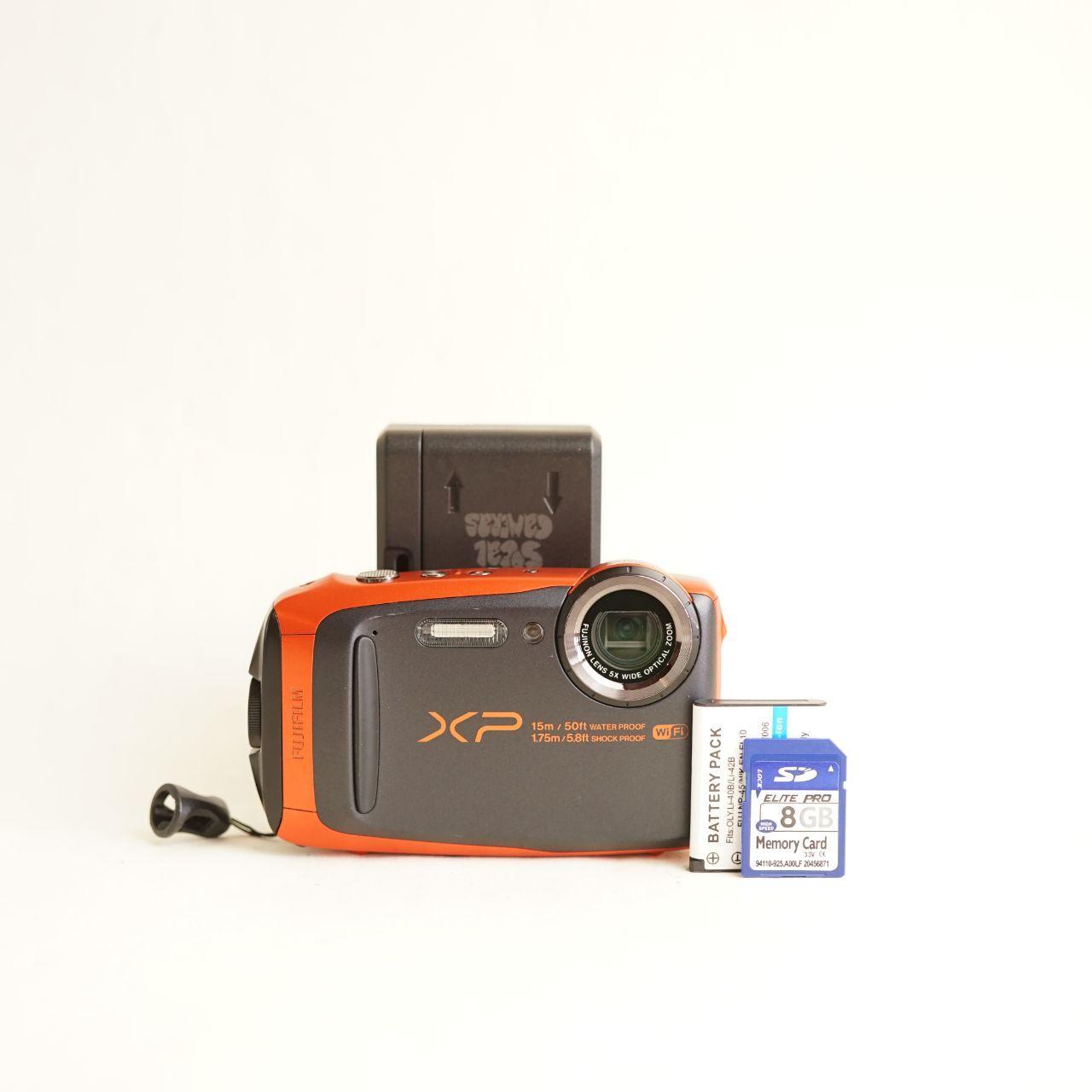 Fujifilm FinePix XP90 Digital Camera | 16.4MP | Tested & Working | Grey & Orange