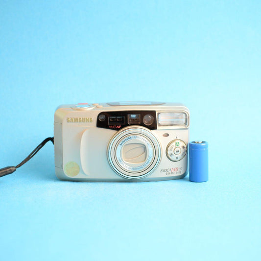Samsung Evoca 140S Film Camera | 35mm Point & Shoot | Tested & Working | Gold