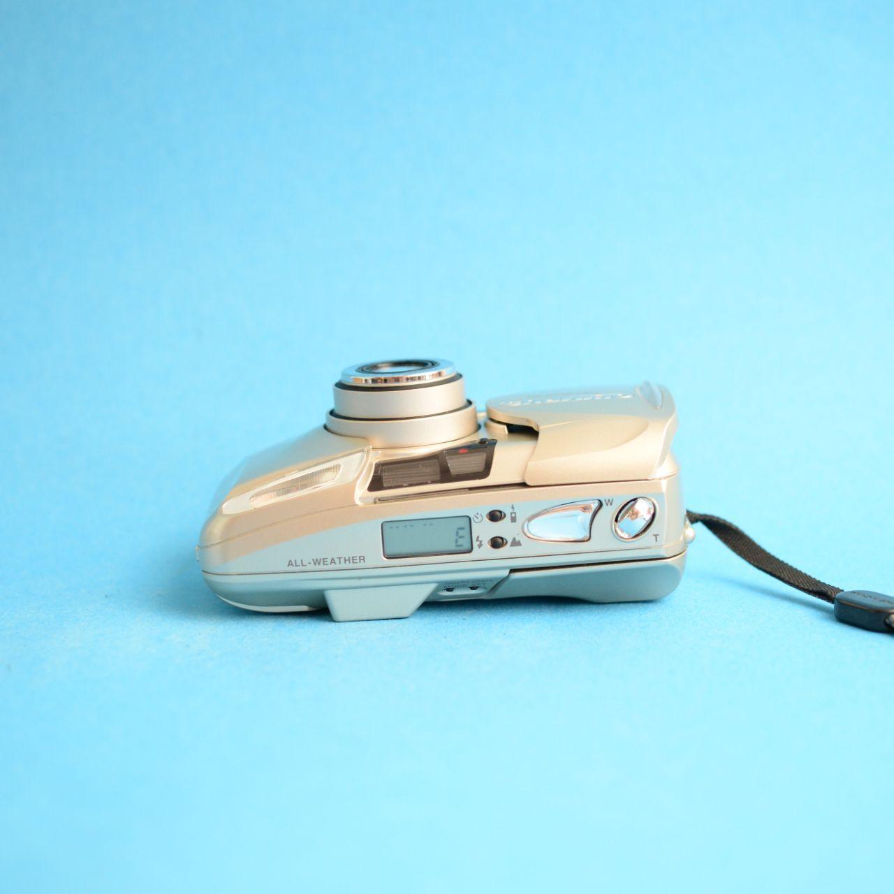 Olympus Stylus 80 Film Camera | 35mm Point & Shoot | Tested & Working | Gold