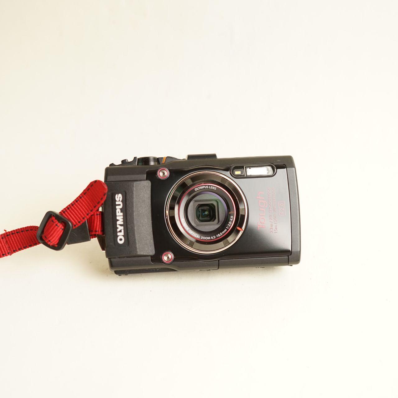Olympus Stylus Tough TG-4 Digital Camera | 16.0MP | Tested & Working | Black & Red