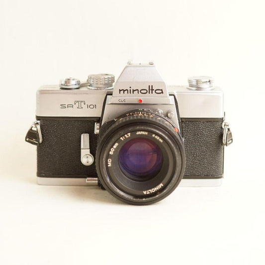 Minolta SRT101 Film Camera | 35mm SLR | Fully CLA’d | Silver