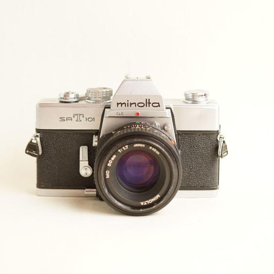 Minolta SRT101 MD Film Camera | 35mm SLR | Fully CLA’d | Silver