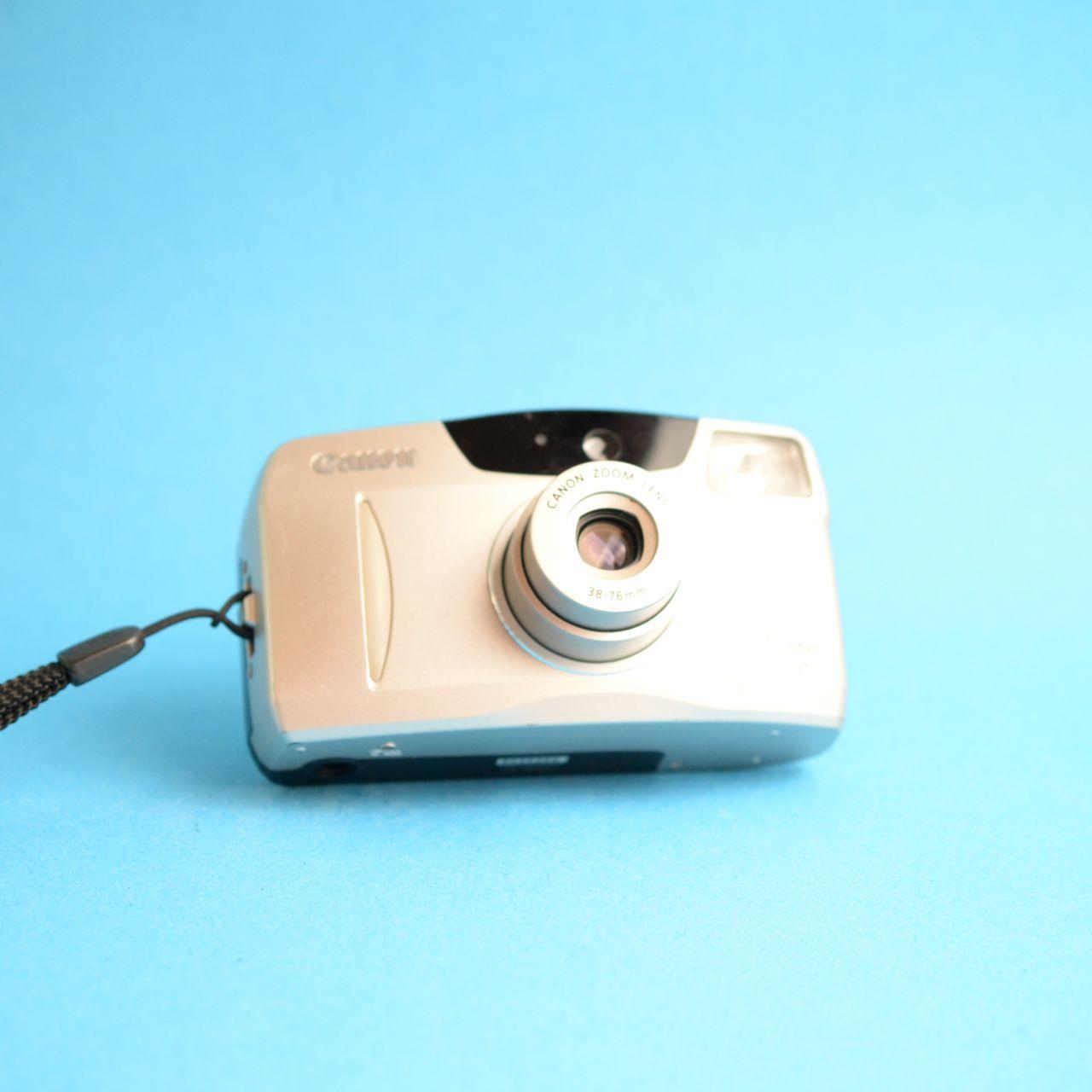 Canon Sure Shot 76 Zoom Film Camera | 35mm Point & Shoot | Tested & Working | Silver