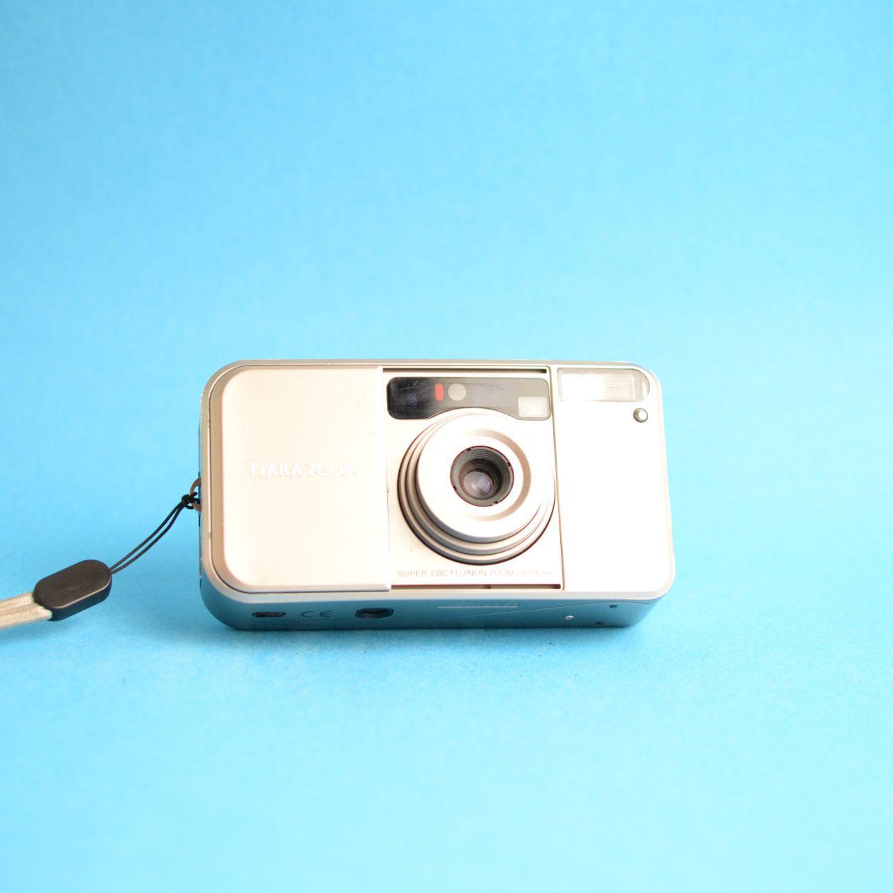 Fujifilm Tiara Zoom Film Camera | 35mm Point & Shoot | Tested & Working | Silver