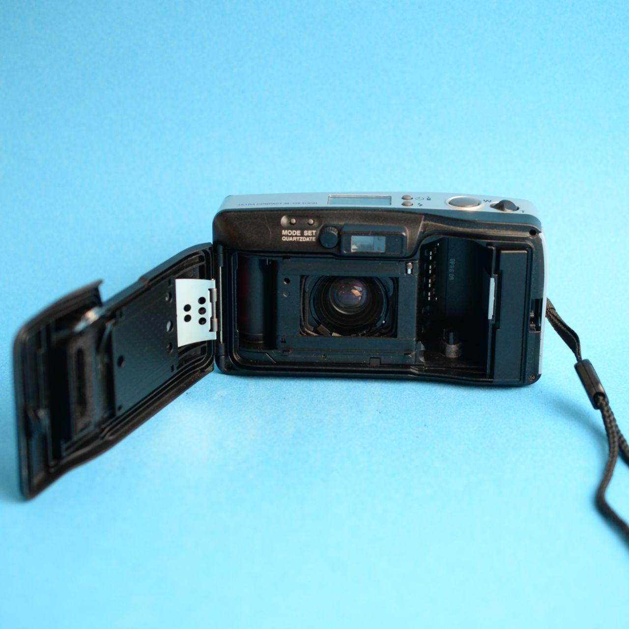 Olympus Superzoom 105R Film Camera | 35mm Point & Shoot | Tested & Working | Silver