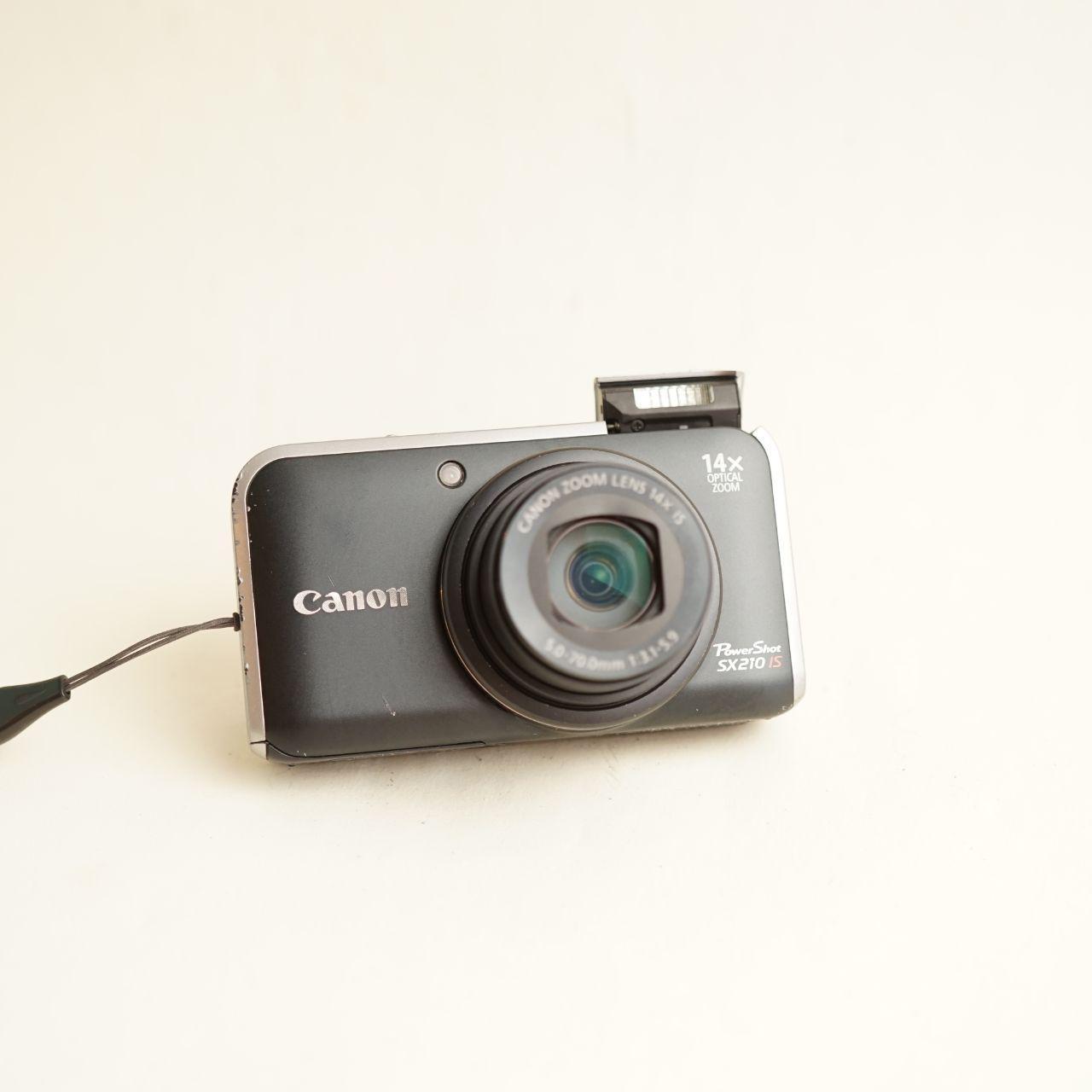 Canon PowerShot SX210 IS Digital Camera | 14.1MP | Tested & Working | Black