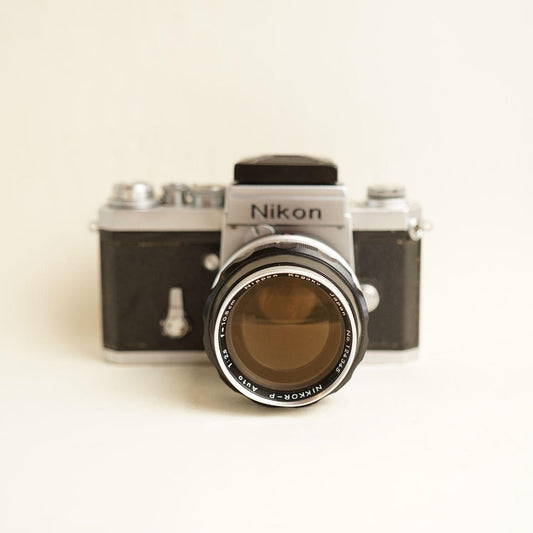 Nikon F Film Camera | 35mm SLR | Nikkor-P 10.5cm f/2.5 Lens | Fully CLA’d