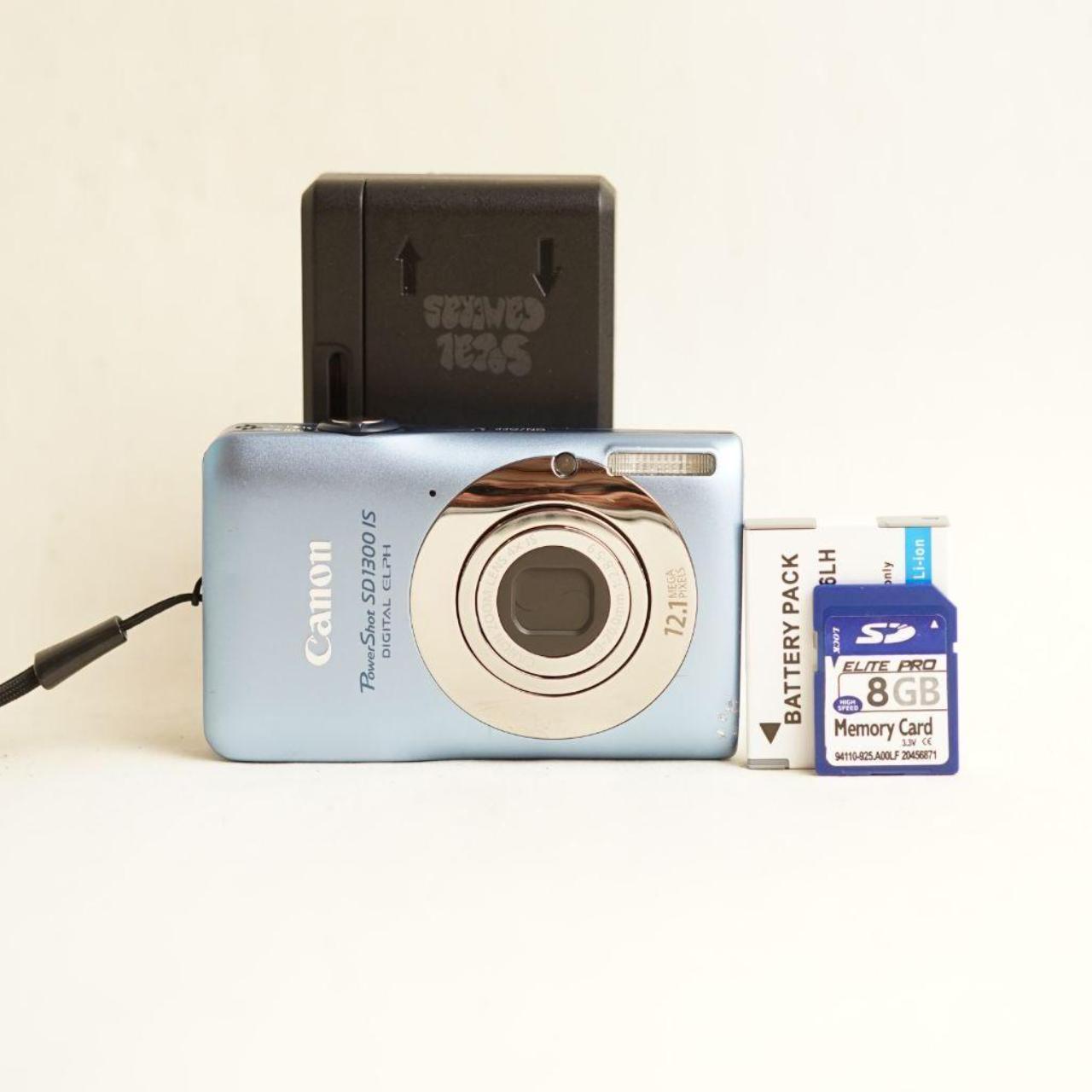 Canon PowerShot SD1300 IS Digital Camera | 12.1MP | Tested & Working | Blue
