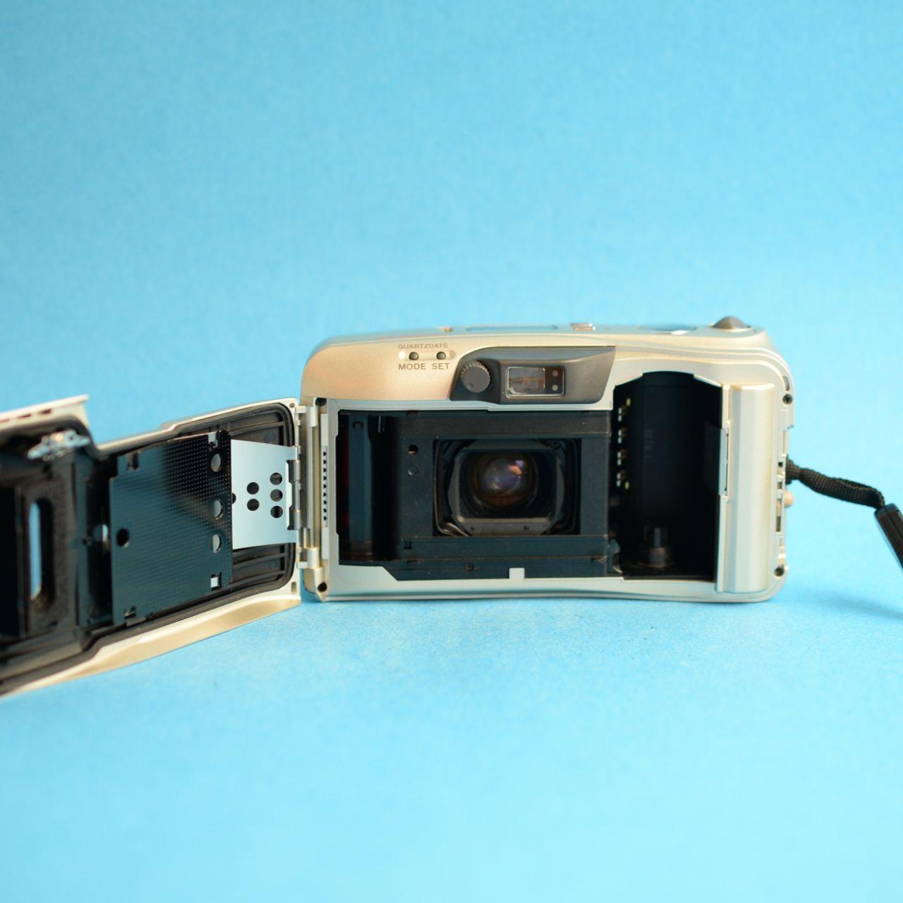 Olympus Mju Zoom 140 Film Camera | 35mm Point & Shoot | Tested & Working | Gold