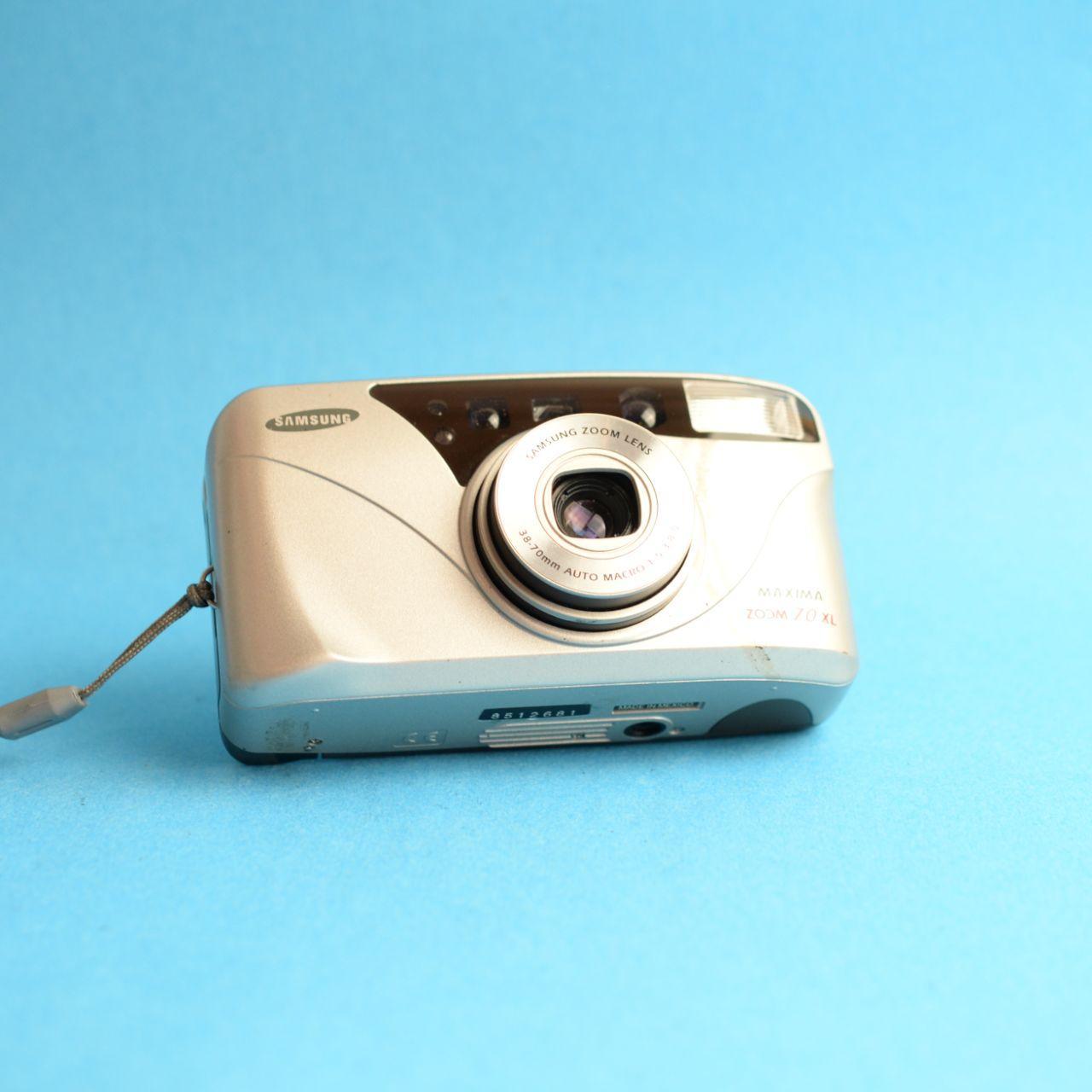 Samsung Maxima Zoom 70 XL Film Camera | 35mm Point & Shoot | Tested & Working | Gold