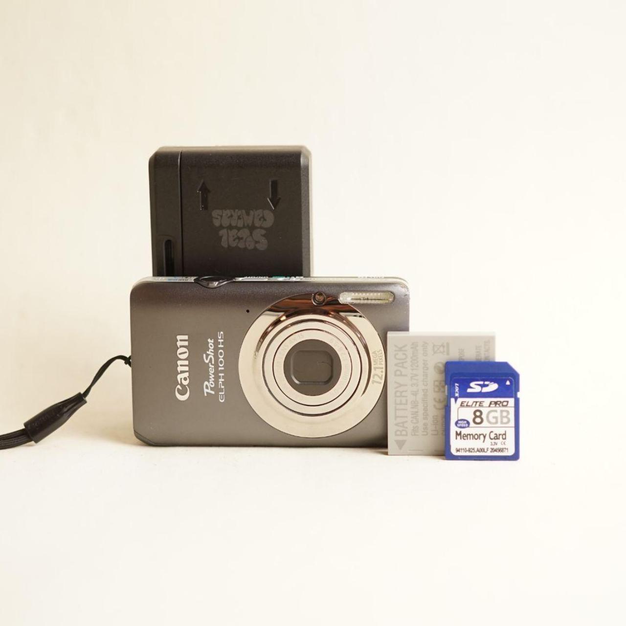 Canon PowerShot ELPH 100 HS Digital Camera | 12.1MP | Tested & Working | Grey