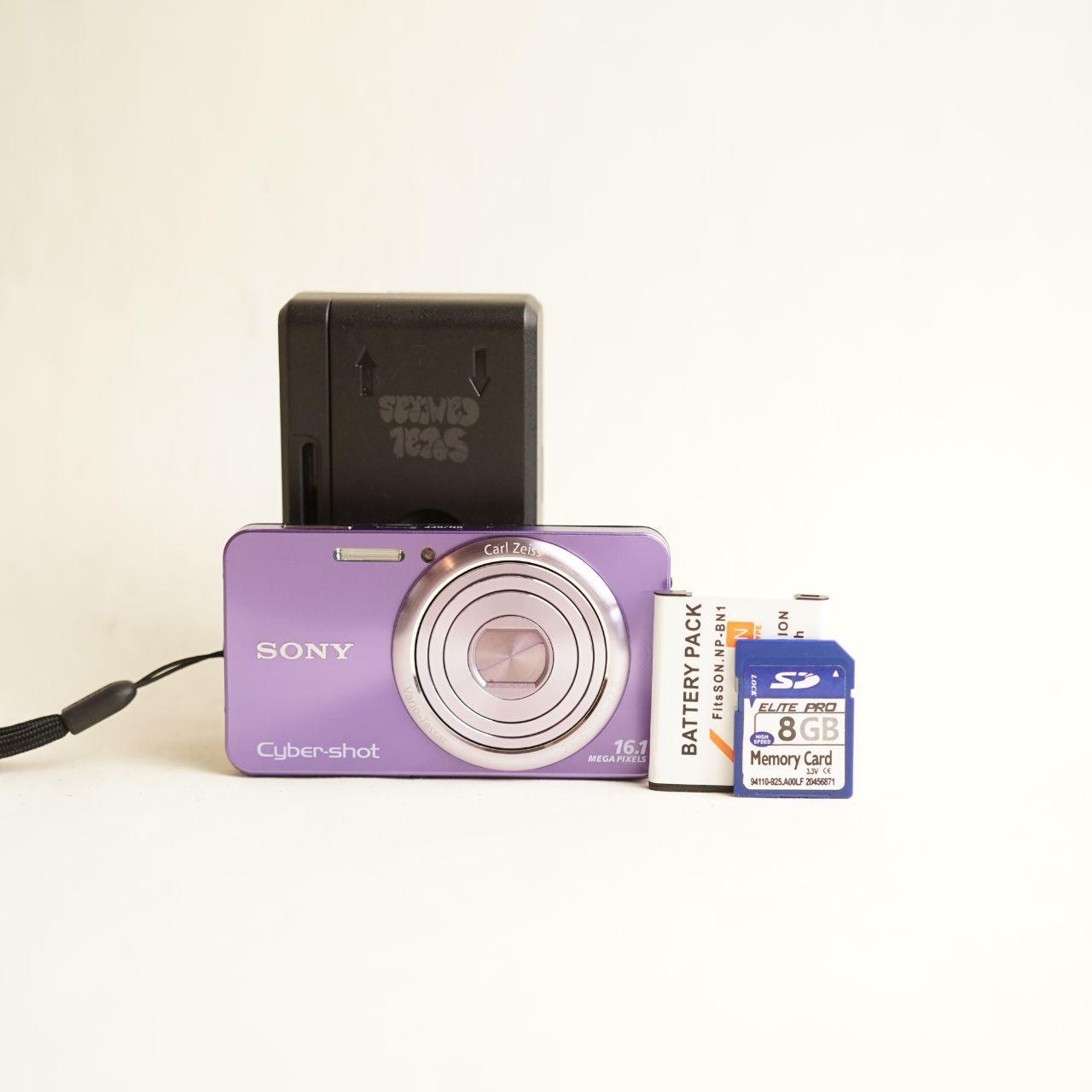 Sony Cyber-shot DSC-W570 Digital Camera | 16.1MP | Tested & Working | Purple