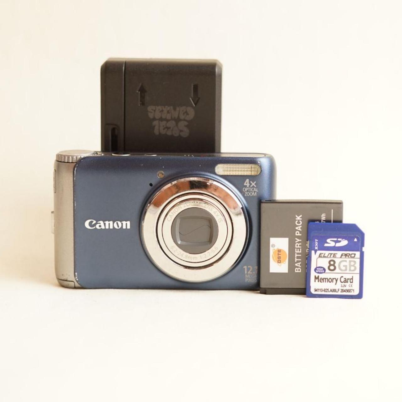 Canon PowerShot A3100 IS Digital Camera | 12.1MP | Tested & Working | Blue