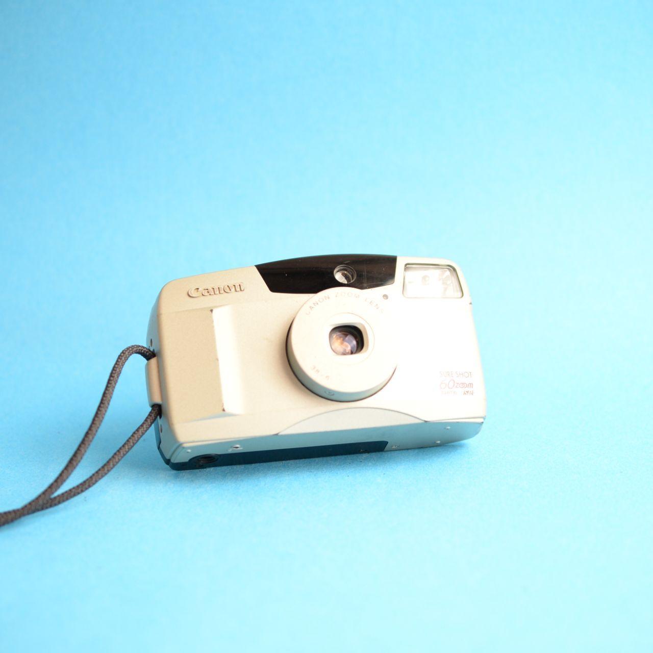 Canon Sure Shot 60 Zoom Film Camera | 35mm Point & Shoot | Tested & Working | Gold