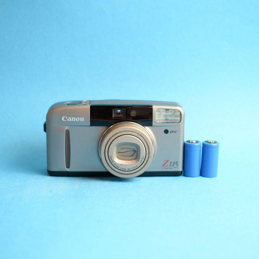 Canon Sure Shot Z115 Caption Film Camera | 35mm Point & Shoot | Tested & Working | Silver