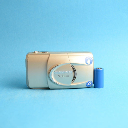 Olympus Stylus 150 Film Camera | 35mm Point & Shoot | Tested & Working | Gold
