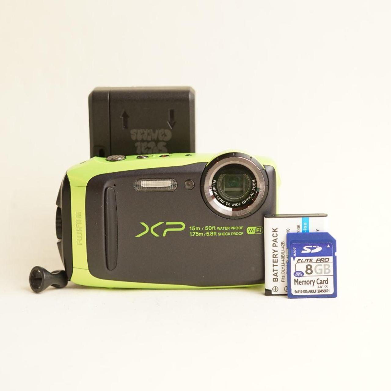 Fujifilm FinePix XP90 Digital Camera | 16.4MP | Tested & Working | Grey & Green