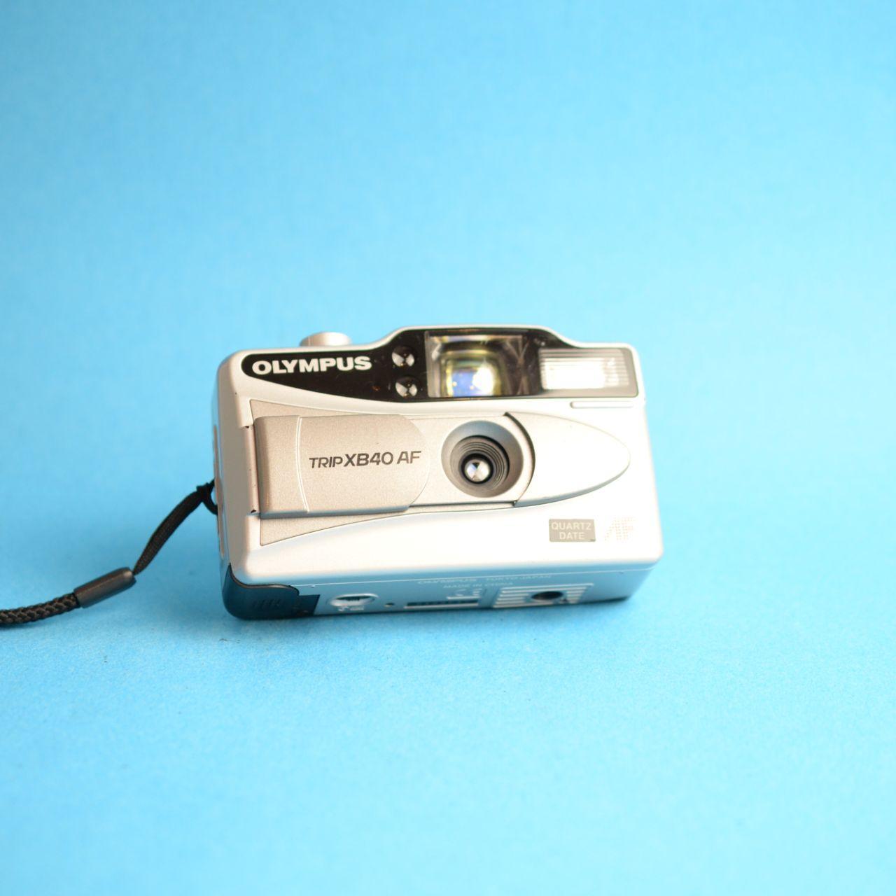 Olympus Trip XB40 AF 35mm Film Camera | Point & Shoot | Tested & Working | Silver