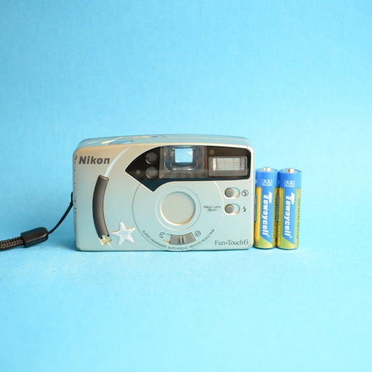 Nikon Fun Touch 6 | 35mm Film Camera | Point & Shoot | Tested & Working | Silver