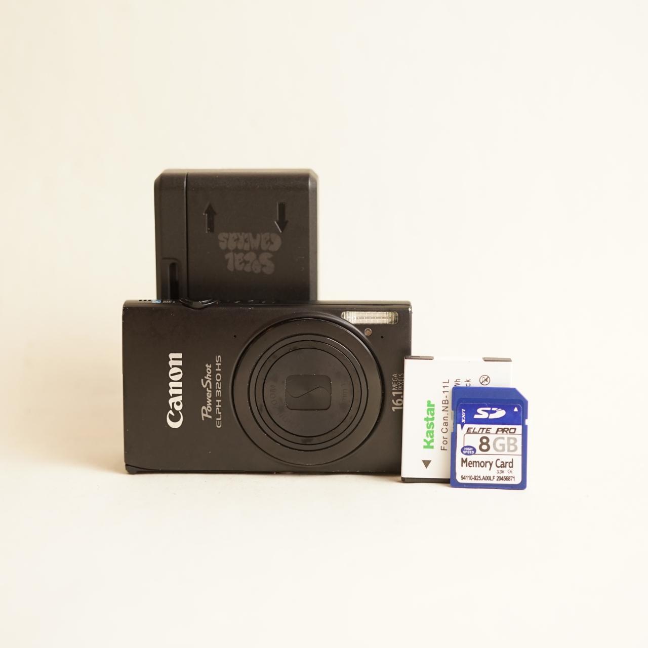 Canon PowerShot ELPH 320 HS Digital Camera | 16.1MP | Tested & Working | Black