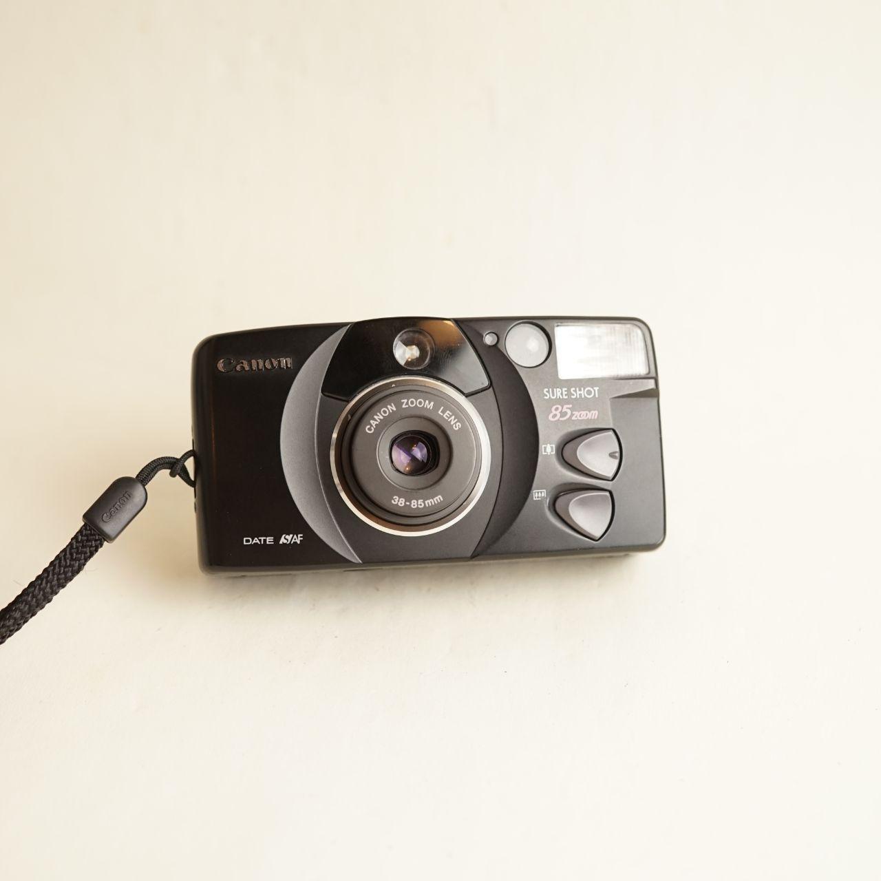 Canon Sure Shot 85 Zoom Date Film Camera | 35mm Point & Shoot | Tested & Working | Black