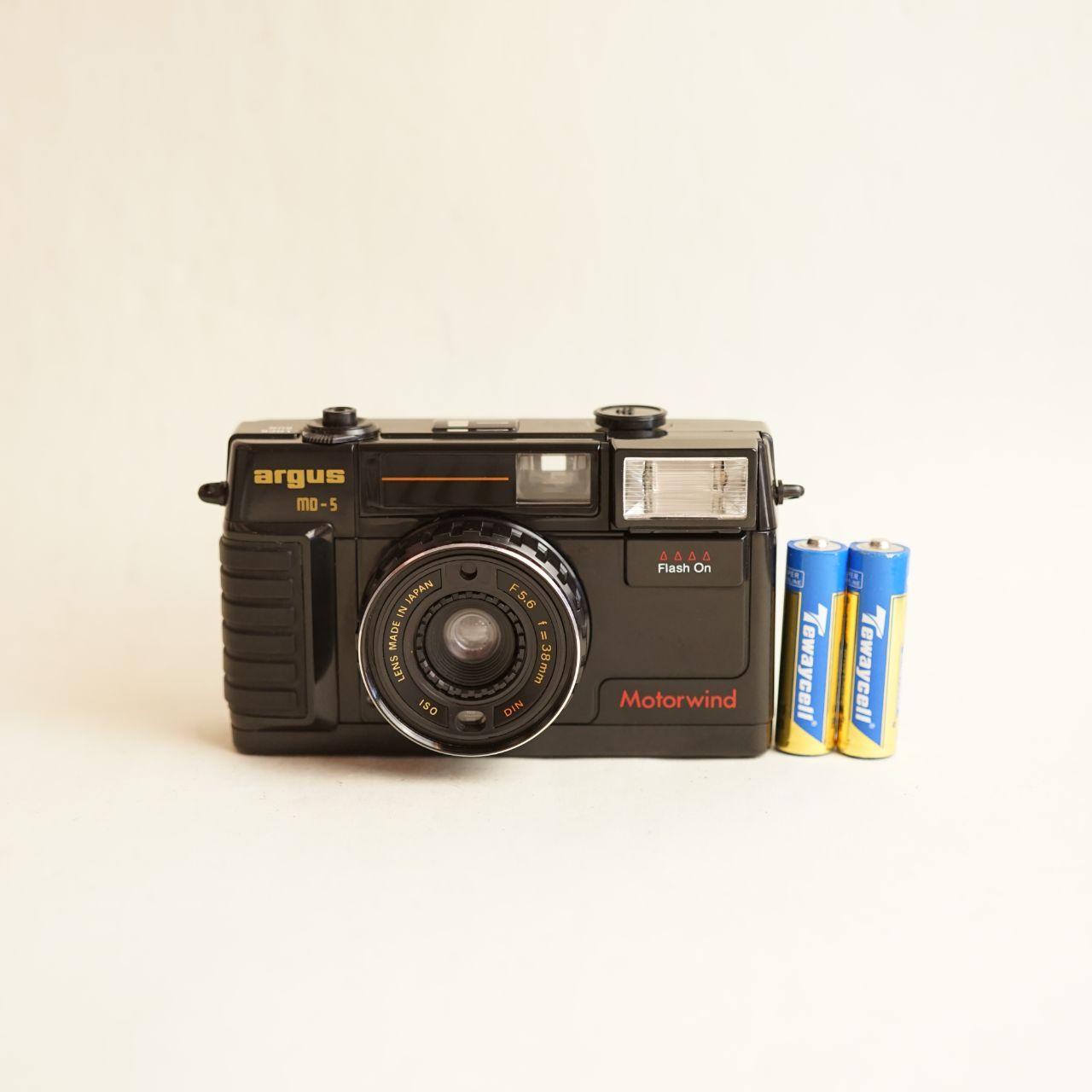 Argus MD-5 Motorwind Film Camera | 35mm Point & Shoot | Tested & Working | Black